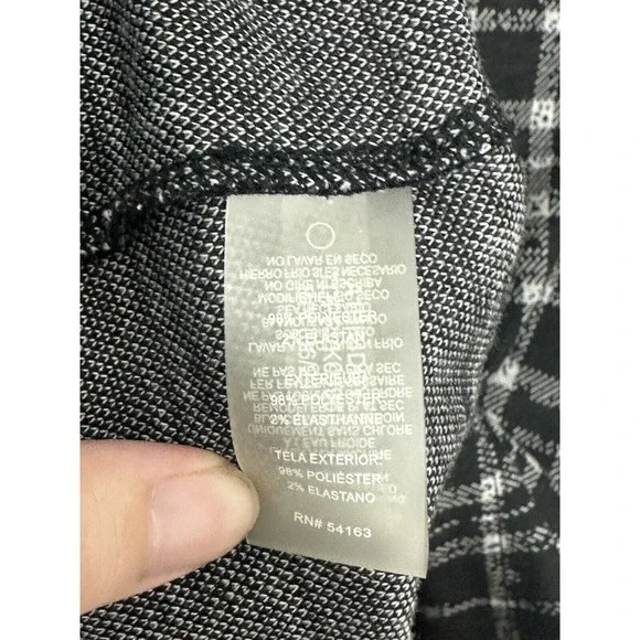 Tommy Hilfiger Houndstooth Gray White Black 3/4 Sleeve Boat Neck Dress Sz 10 - Picture 4 of 5